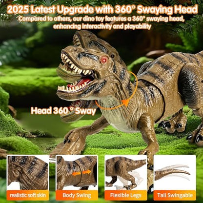 Action shot of the Lozadia T-Rex spraying mist with LED light effects