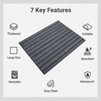 Mluyeri waterproof pet bed mat on hardwood floor