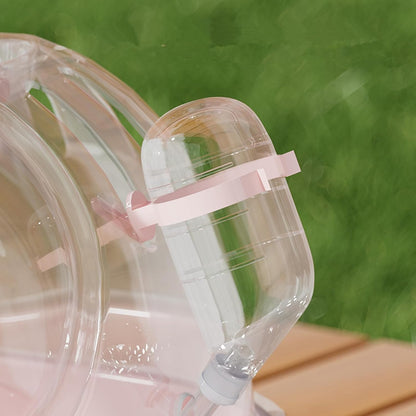 Small Animal Carrier Cage with Water Bottle, Portable Hamster Travel Carrier Carry Case for Small Pets, Gerbils, Mice, Dwarf Hamster (Pink) - Image 4