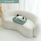 Letalong leaf simulation cat bed mat rolled up neatly for compact travel storage