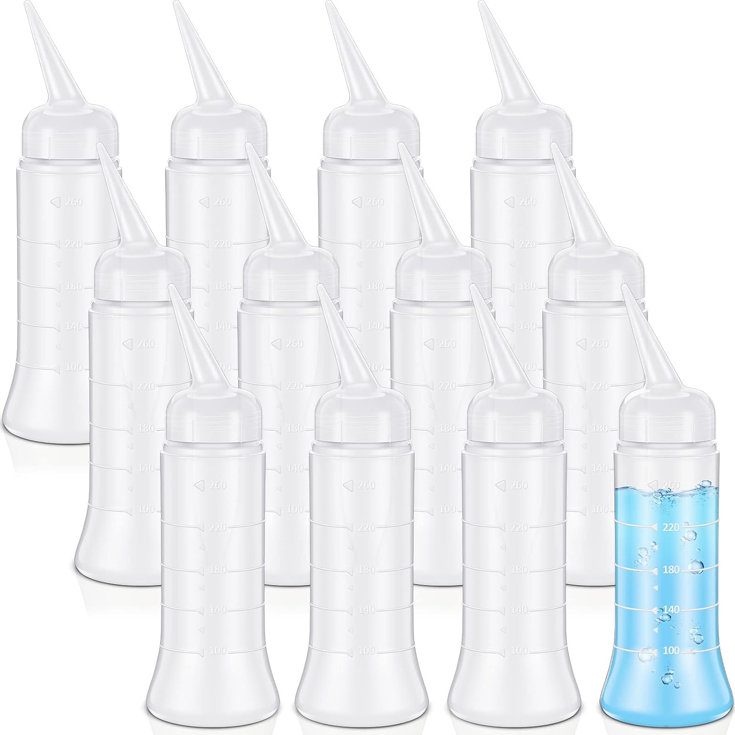 Suclain 12 piece hair color applicator bottle set front view