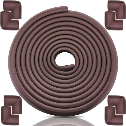 Bestore baby proofing edge corner protector brown foam roll front view