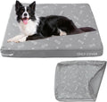Magik and Kover waterproof dog bed cover front view showcasing grey bone print design