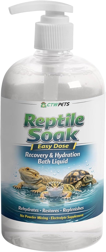 CTWPets reptile electrolyte soak front view for bearded dragons