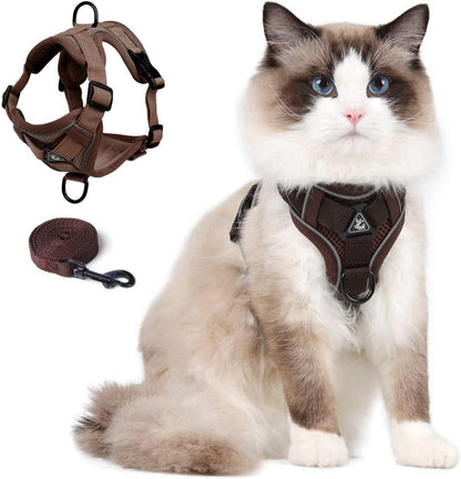 Skmeditec Cat Harness and Leash Set: Upgraded Escape Proof Vest with Lead for Large Cat Small Dog Puppy Walking, Soft Jacket with Reflective Strips L2 Size Blue - Image 11