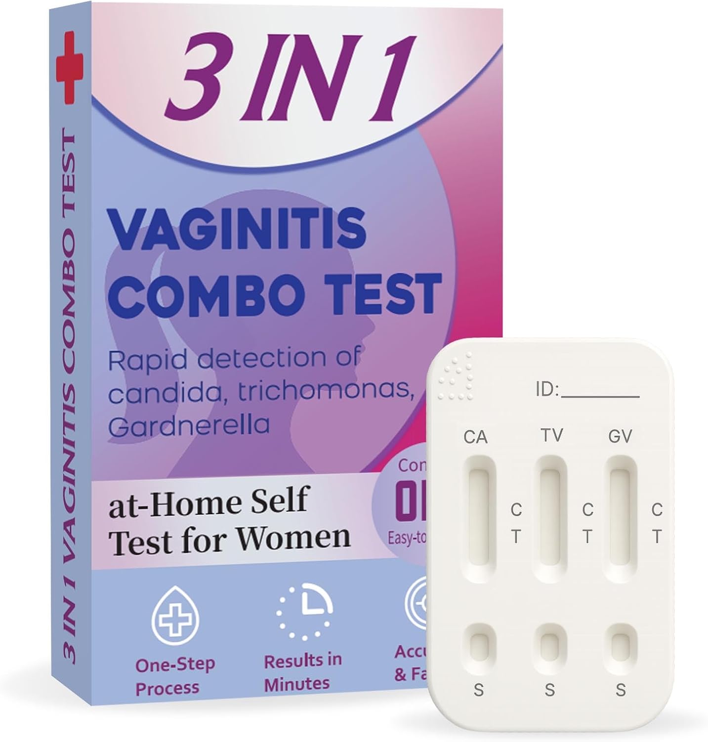 Generic vaginitis test kit box front view