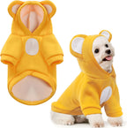 Small Dog Hoodie Soft Warm Fleece Fall Winter Dog Clothes Cute Puppy Sweaters Cat Coat Funny Blank Pullover Doggy Hooded Sweatshirts for Small Dogs Chihuahua Costumes Kitten Outfits(Brown,S) - Image 9