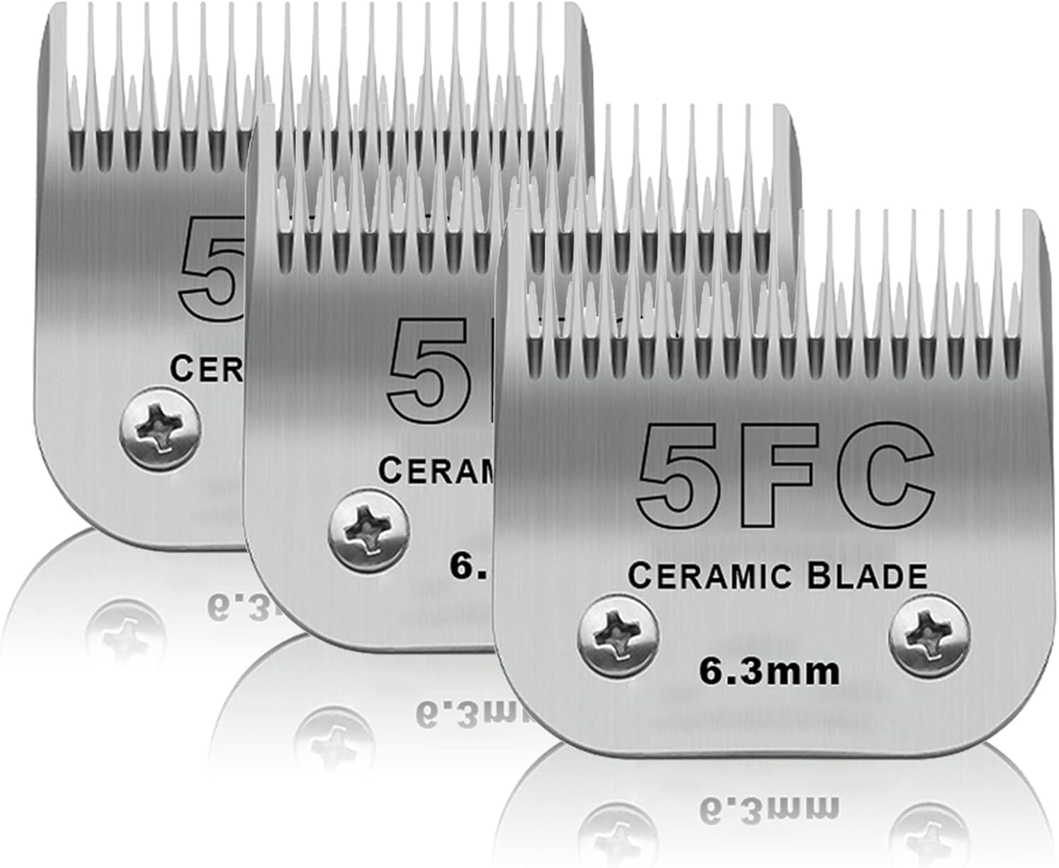 3 Pack 10# Detachable Pet Dog Grooming Ceramic Blades,Compatible with Andis,Oster A5,Wahl KM-10 Series,Size #10 Blade 1/16-Inch 1.5MM Cut Length - Image 14