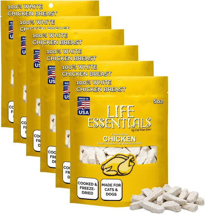 Life Essentials by Cat-Man-Doo | Chicken - 5oz. Bag | Freeze Dried Chicken Cat & Dog Treats | Healthy, Single Ingredient, Training Treats, High Protein - Image 11