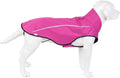 Mile High Life dog raincoat hot pink front view waterproof pet apparel