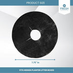 Close-up view of pre-cut hole on Fresh Headquarters activated carbon filter