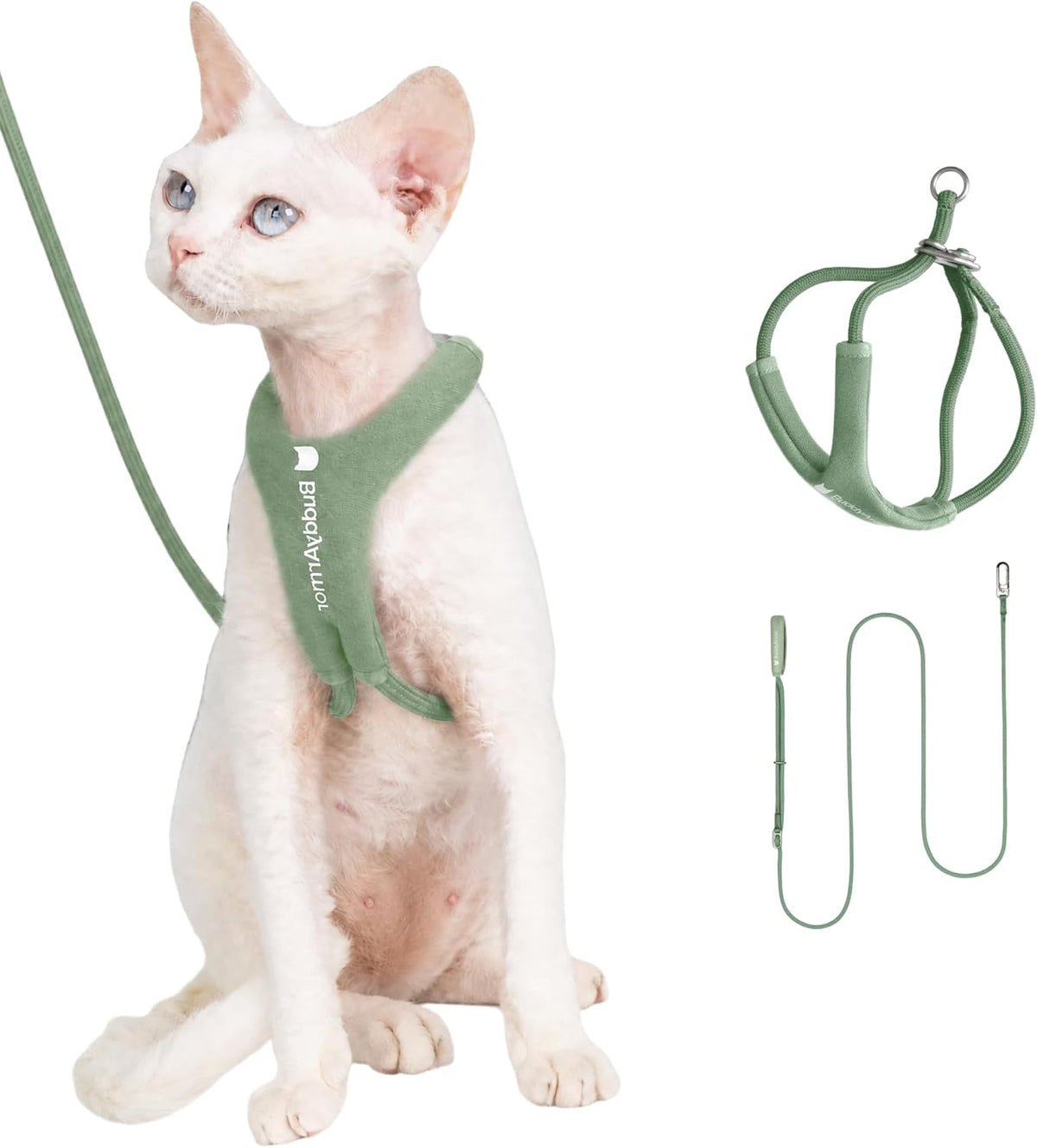 Cat Harness and Leash Set, Escape Proof Y Shape Cat Harness Adjustable Anti-Choke Soft Padded Vest Harness Hands Free Cat Rope Leash Harness Set for Cats up to 15.4 lbs (Burgundy, M) - Image 10