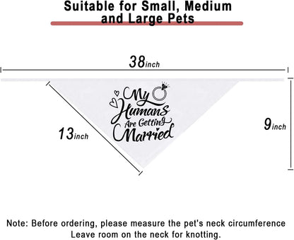 Adjustable polyester dog bandana for wedding and engagement events