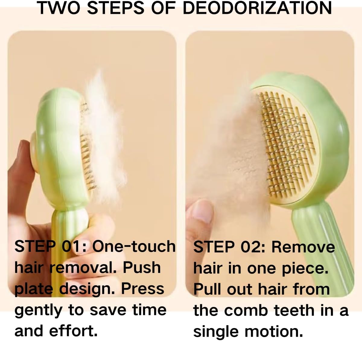 Self cleaning slicker brush face with rounded massage nubs for puppies