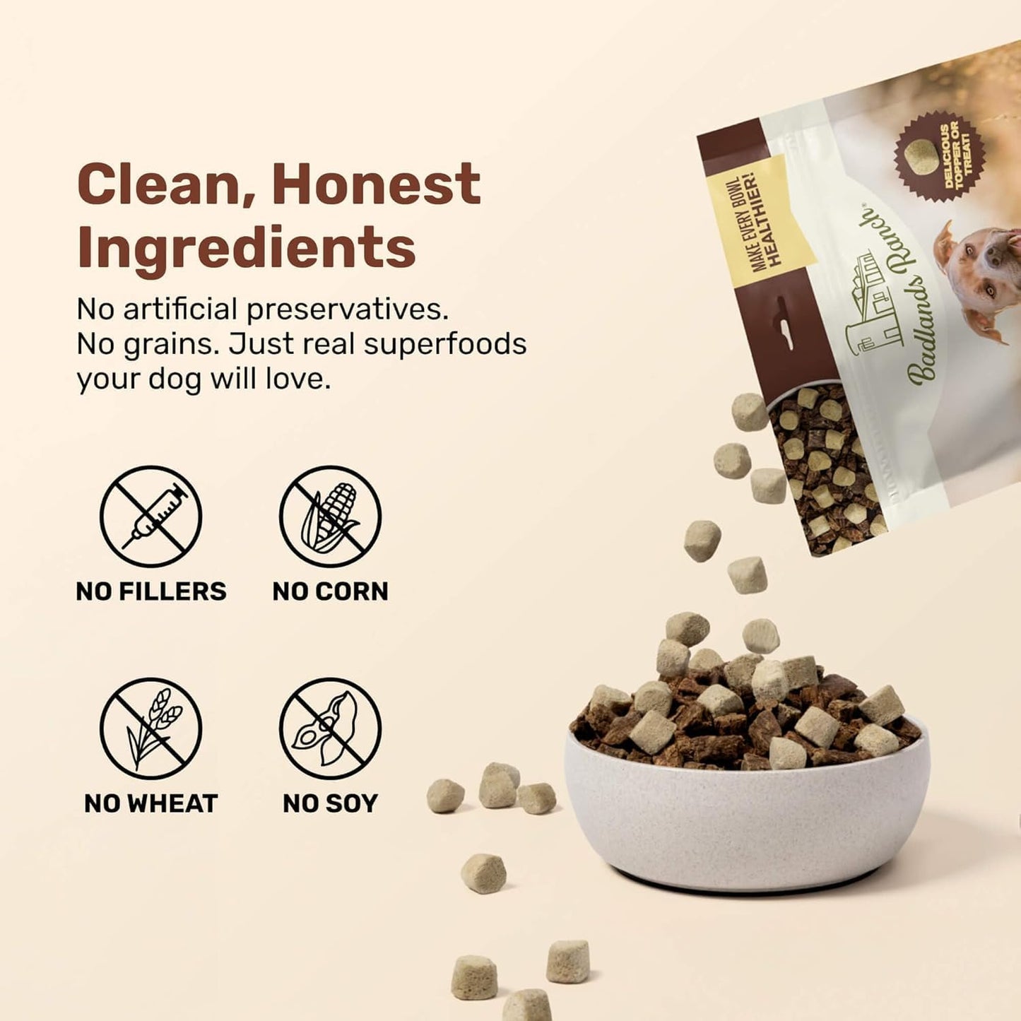 Badlands Ranch high protein freeze dried dog reward treats for training