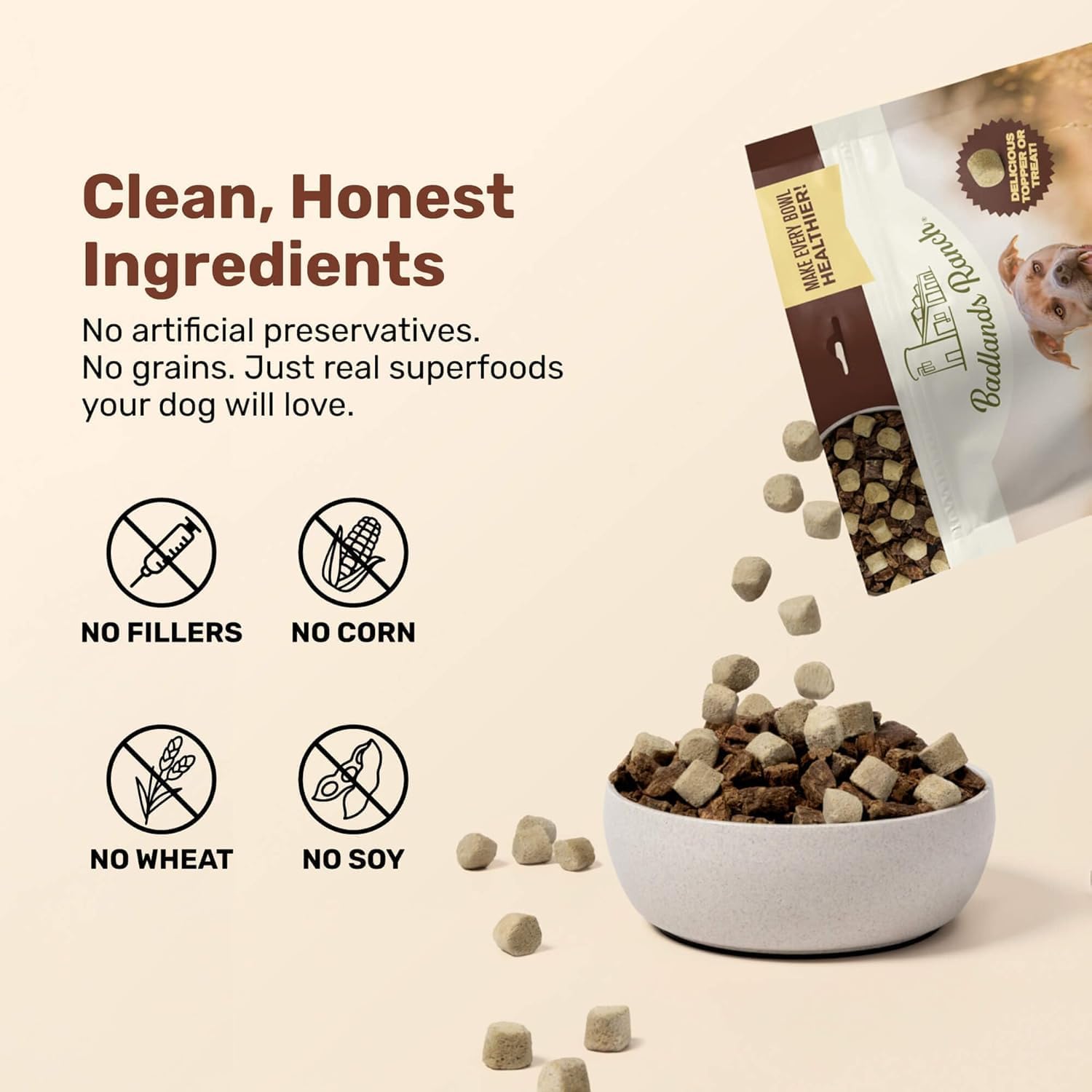 Badlands Ranch high protein freeze dried dog reward treats for training