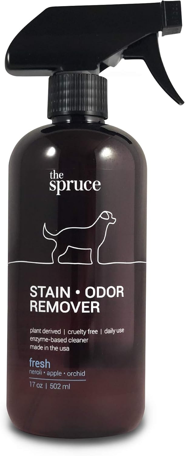 The Spruce Pet Stain And Odor Remover side profile of seventeen ounce bottle.