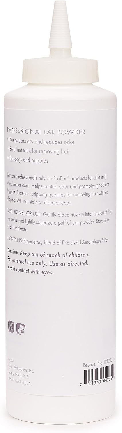 Professional ear powder for dog and cat grooming