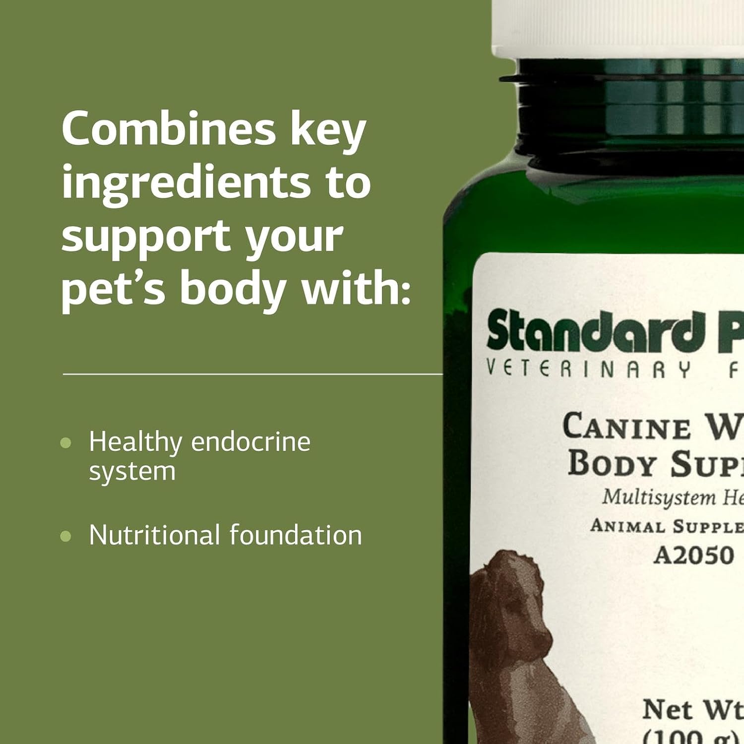 Standard Process Veterinary Formulas green bottle for dogs