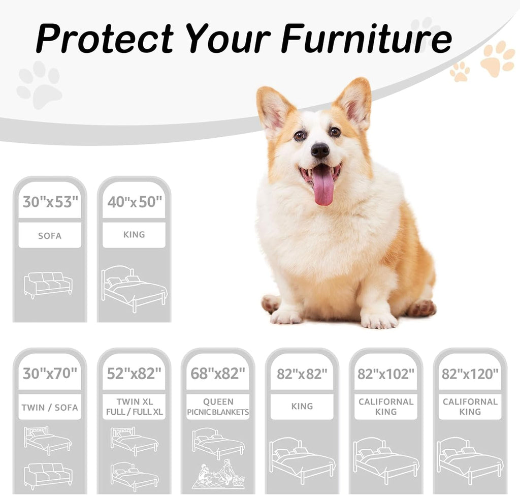 Hyha reversible furniture protector laid flat on a bed mattress