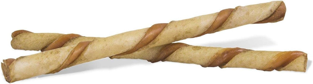 Dingo brand dog treats imported from the USA containing twenty five twist sticks