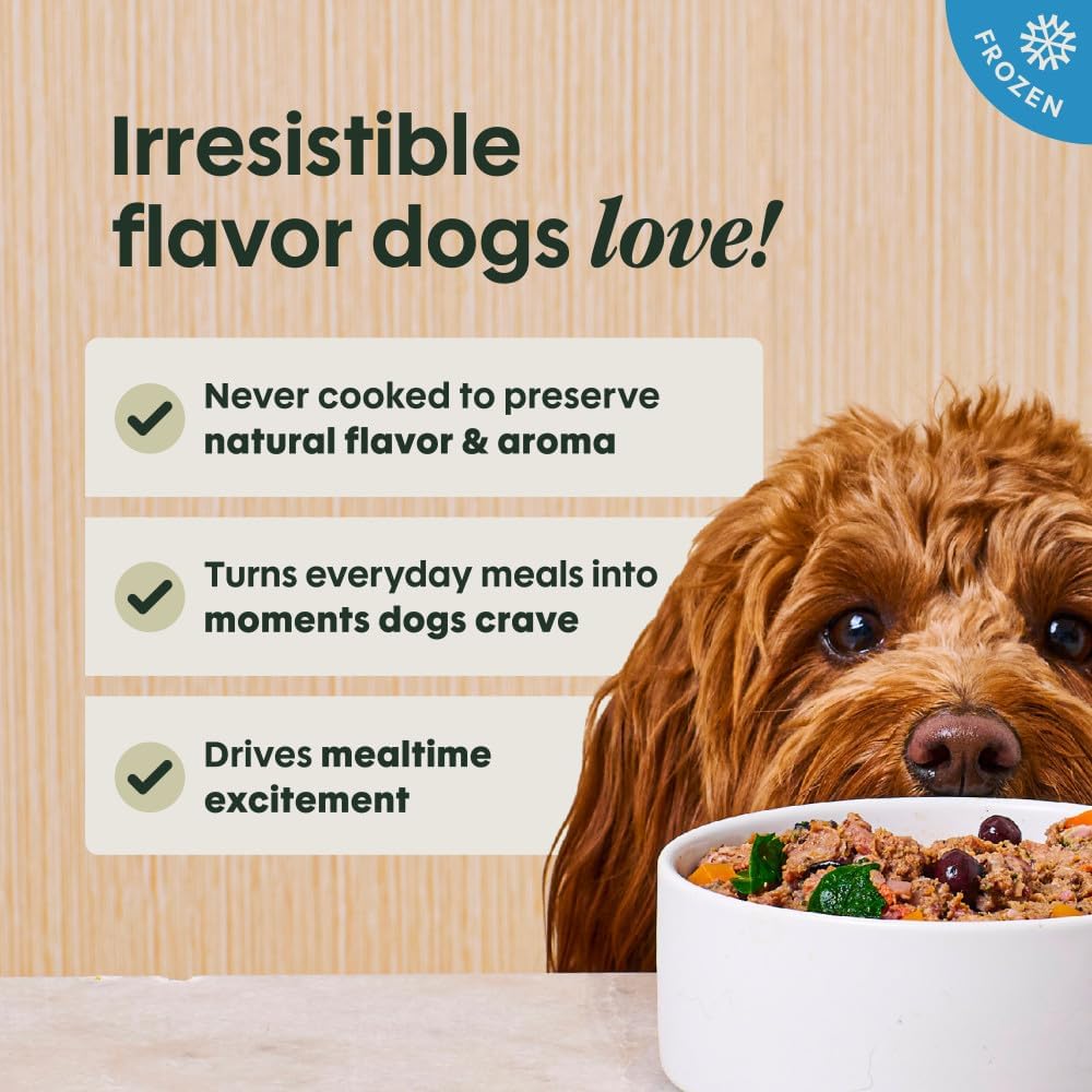 Instinct natural frozen dog food ingredients showcase