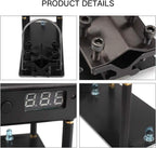 Premium precision chronograph showing micro-touch function buttons and indicator lights.
