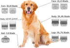 Compatible professional cat and dog grooming blade underside view