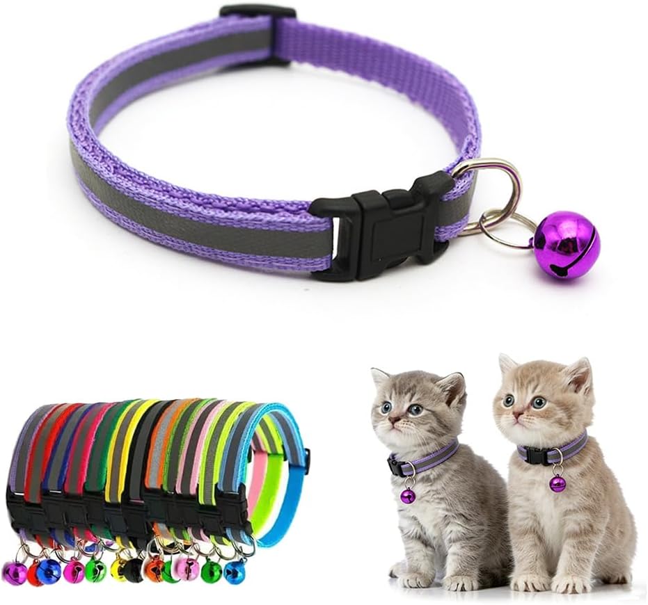 ONEFOJOJO high visibility reflective collar for yorkie and chihuahua puppies