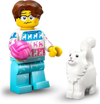 LEGO Minifigures Series 27 Cat Lover 71048 front view collectible toy