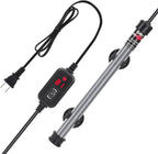 Hygger submersible aquarium heater with digital LED controller front view
