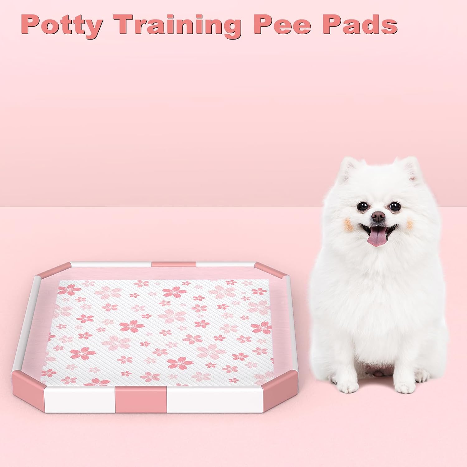 Waterproof base layer of MIZOK cherry blossom pet mat protecting floors