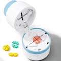 GAONLY Pill Cutter front view showing the blue and white outer ring design.