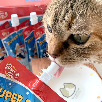 SuperPaw Pet Milk showing individual 180 milliliter pouch with convenient resealable cap