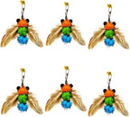 12 Pack Cat Wand Feather Toy Refills with Bells , Natural Feather Replacement for Interactive Teaser Toys, Colorful Wand Attachments, Durable and Safe Cat Toy Accessories for Exercise and Play - Image 10