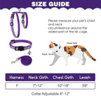 Side view of PAWCHIE luminous cat harness showing metal D-ring attachment