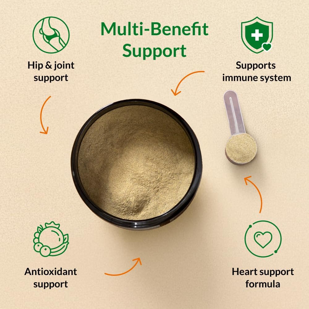 Ultimate Pet Nutrition Nutra Thrive 40 in 1 canine powder nutrition label showing ingredients