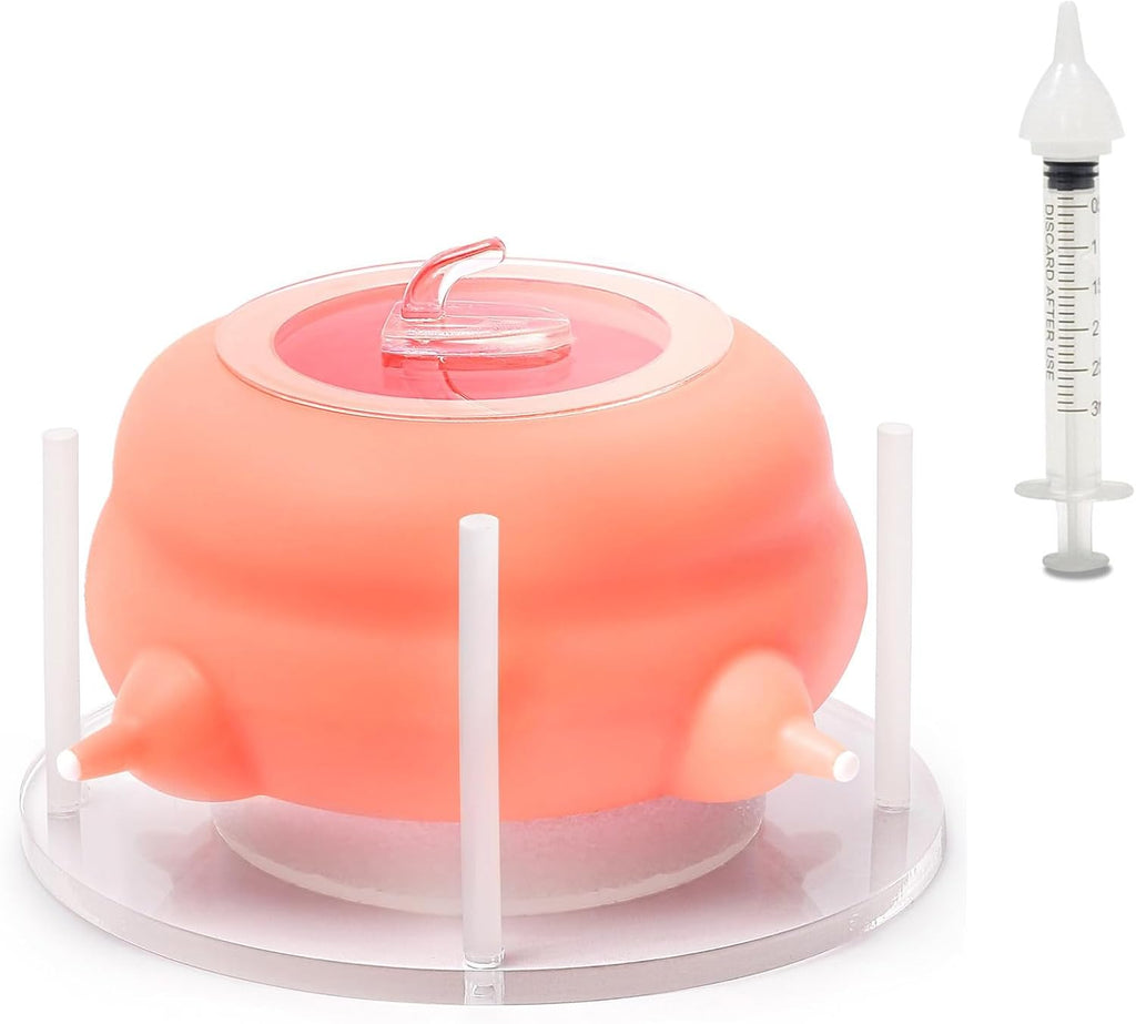 Elevonix multi pet milk feeder setup on flat ground for optimal newborn puppy feeding angle