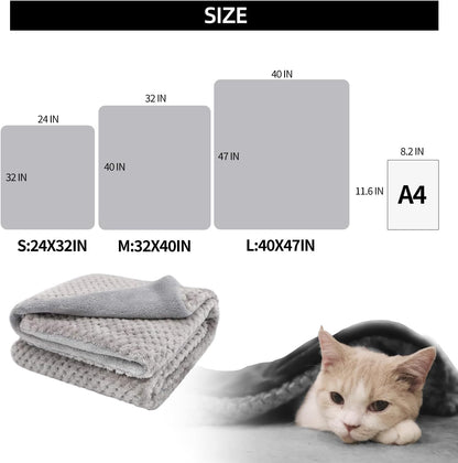 Washable premium pet blanket being folded cleanly for storage