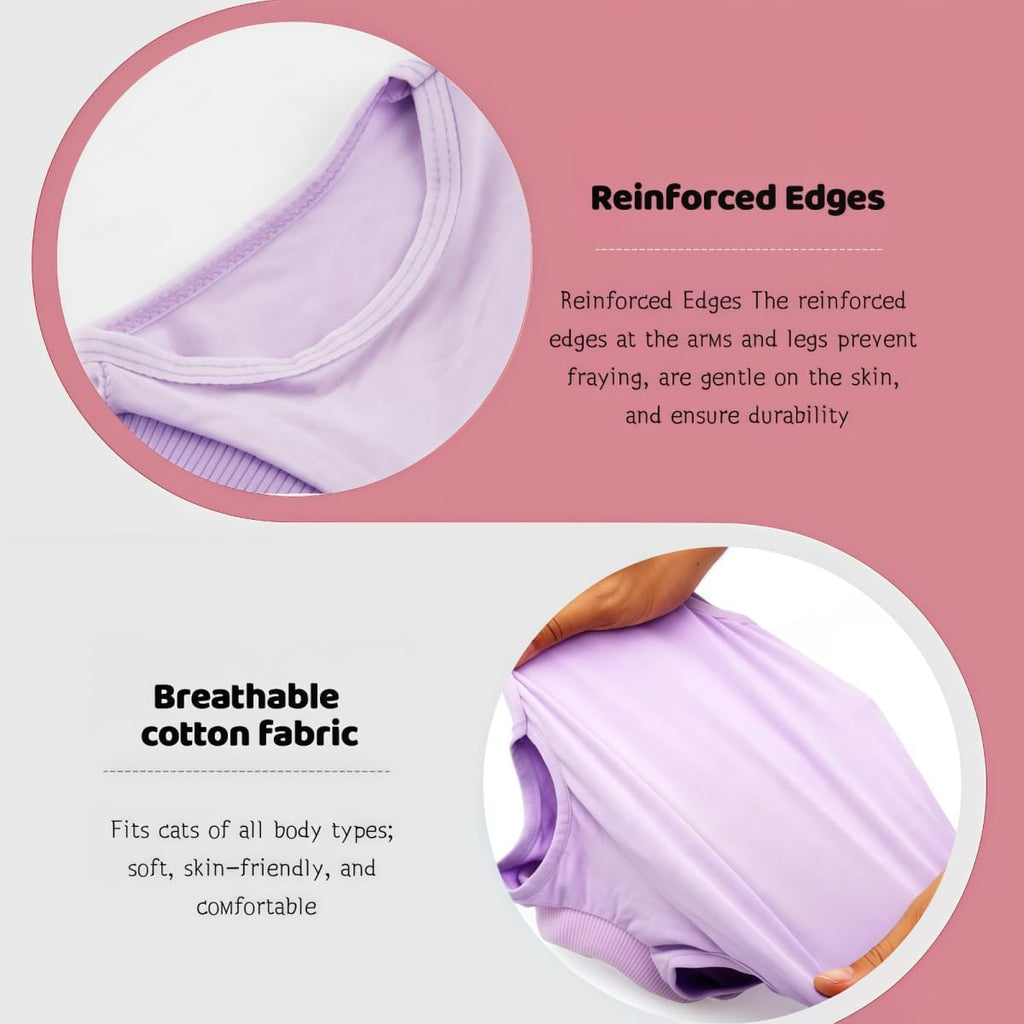 Adjustable neck drawstring detail on cat onesie