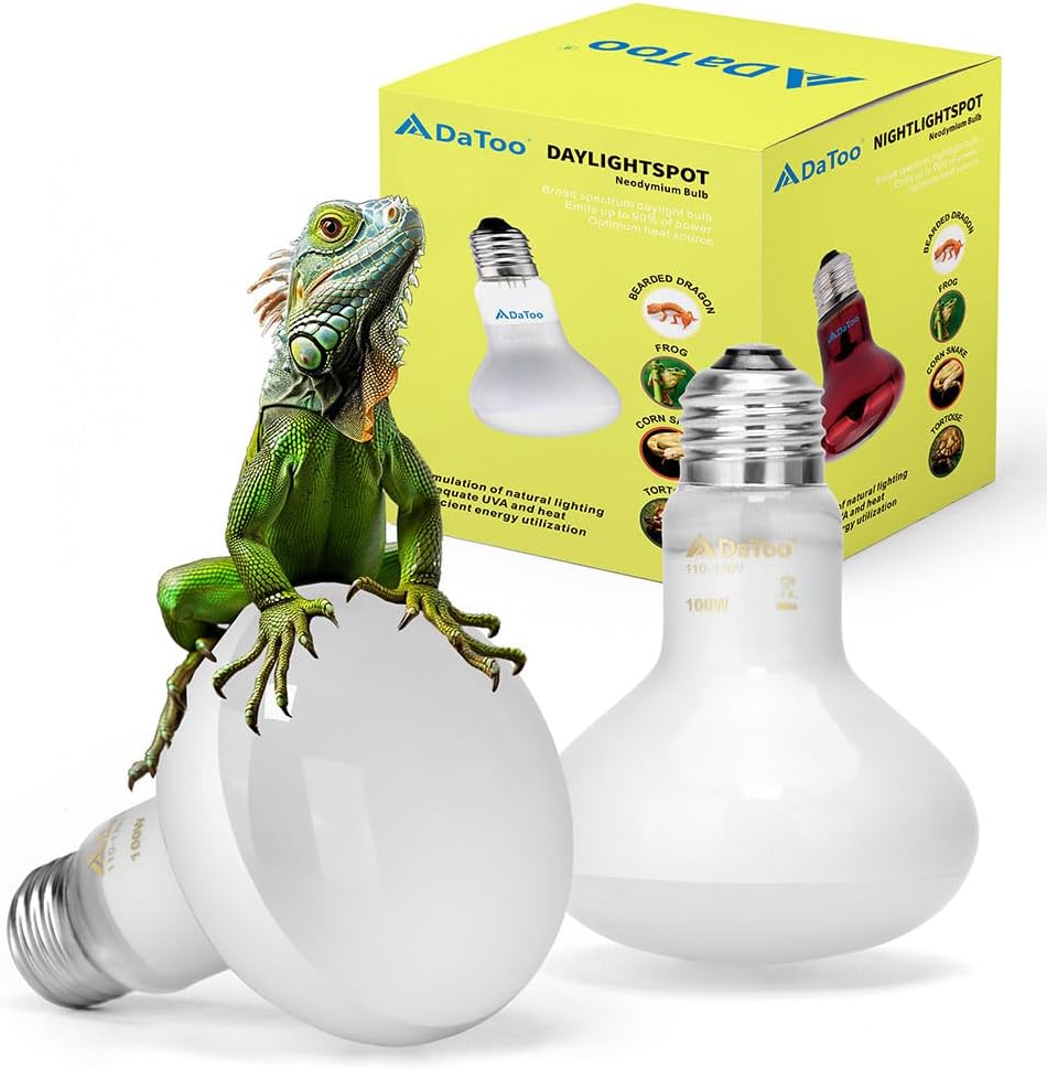 DaToo reptile heat lamp front view premium daylight basking bulb for terrariums