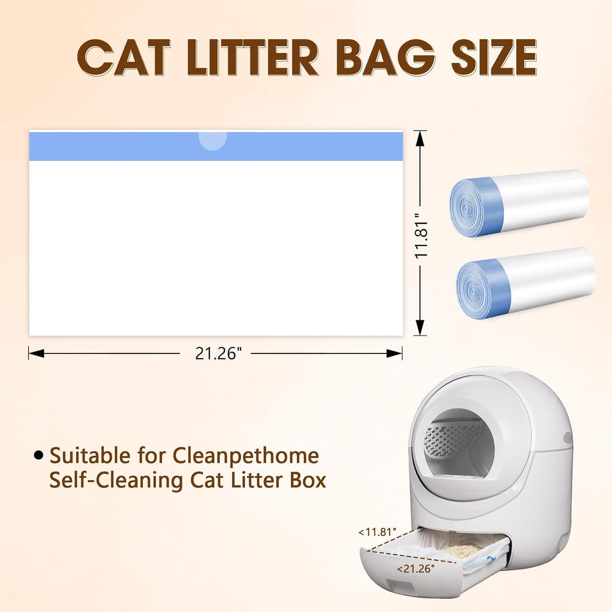 Close up of Giaceaw cat litter bag drawstring closure detail