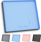 19" x 12" Extra Thick Silicone Mat Waterproof with Raised Edge, Gray - Image 8