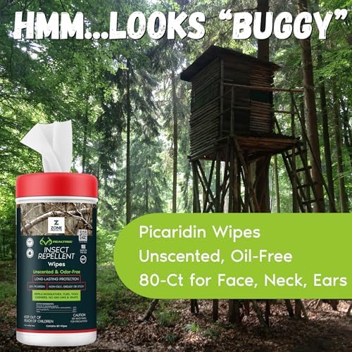 Odorless tick and insect repellent wipes for face and hands ingredient label view