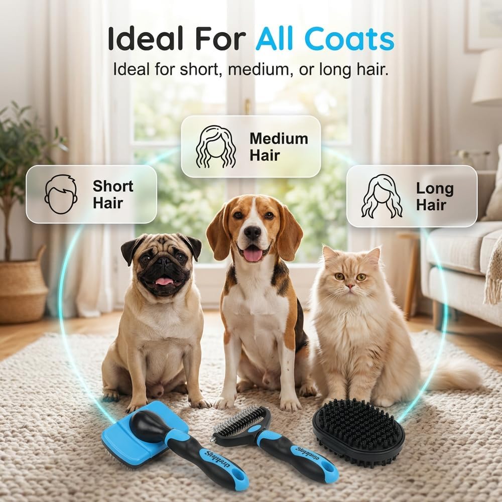 Stainless steel teeth of the Emily Pets hurtless shedding comb