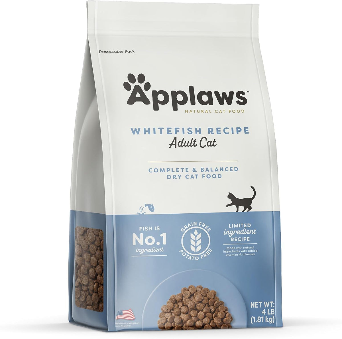 Applaws Chicken Grain Free Dry Cat Food, 4 lb Bag, High Protein (40%), Limited Ingredient, Complete & Balanced, Added Vitamins & Minerals, Supports Digestion, No Artificial Additives - Image 12
