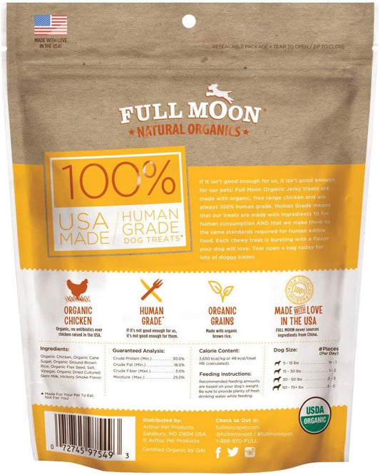 Full Moon human-grade chicken jerky strips for dogs