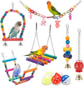 lovyoCoCo bird parakeet toys front view showcasing all 11 pieces
