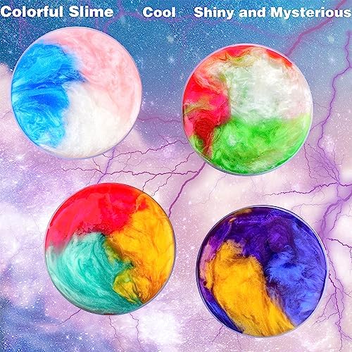 Child squeezing mess free metallic slime for tactile sensory play