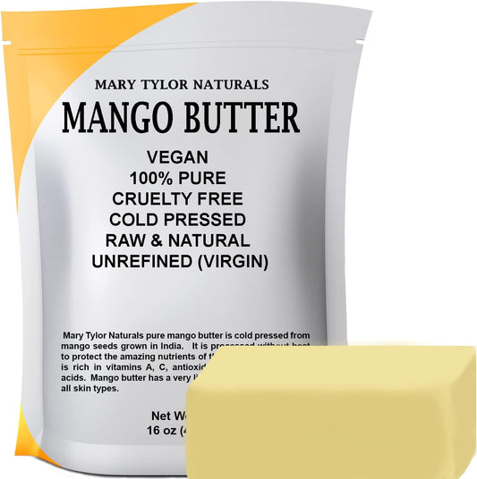 Mary Tylor Naturals Mango Butter 1 lb front view packaging